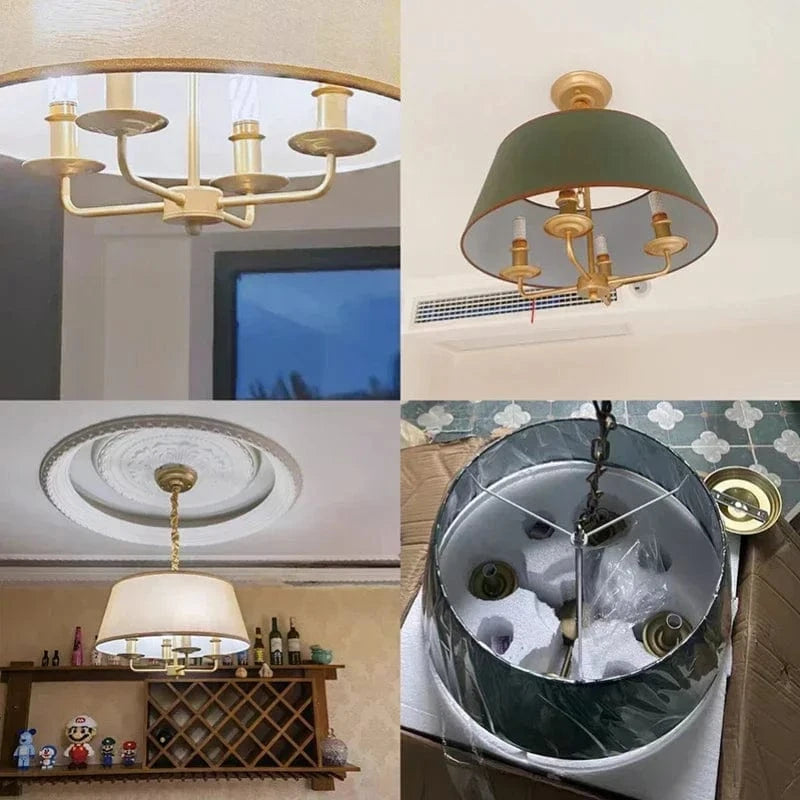 Lustre en tissu style Américain
