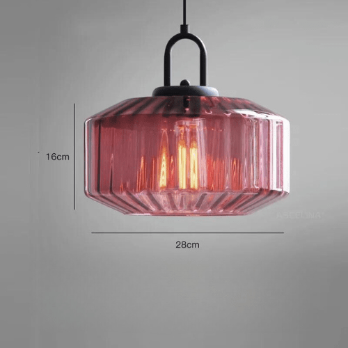 Lustre en verre de couleur