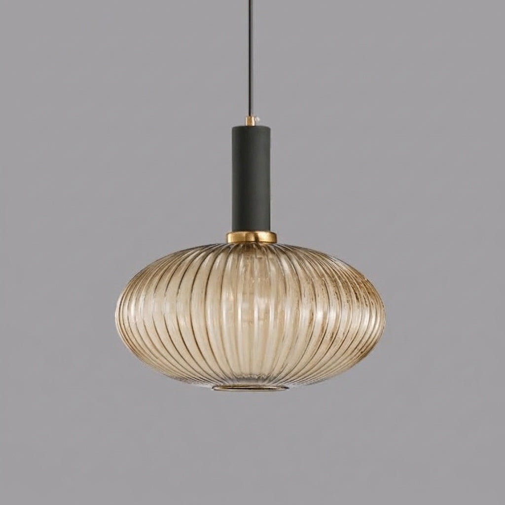 Lustre en verre vintage AMBRÉ