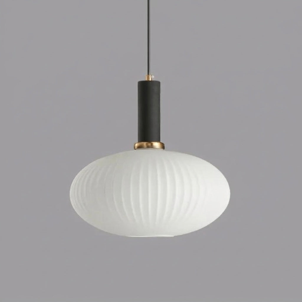 Lustre en verre vintage BLANC