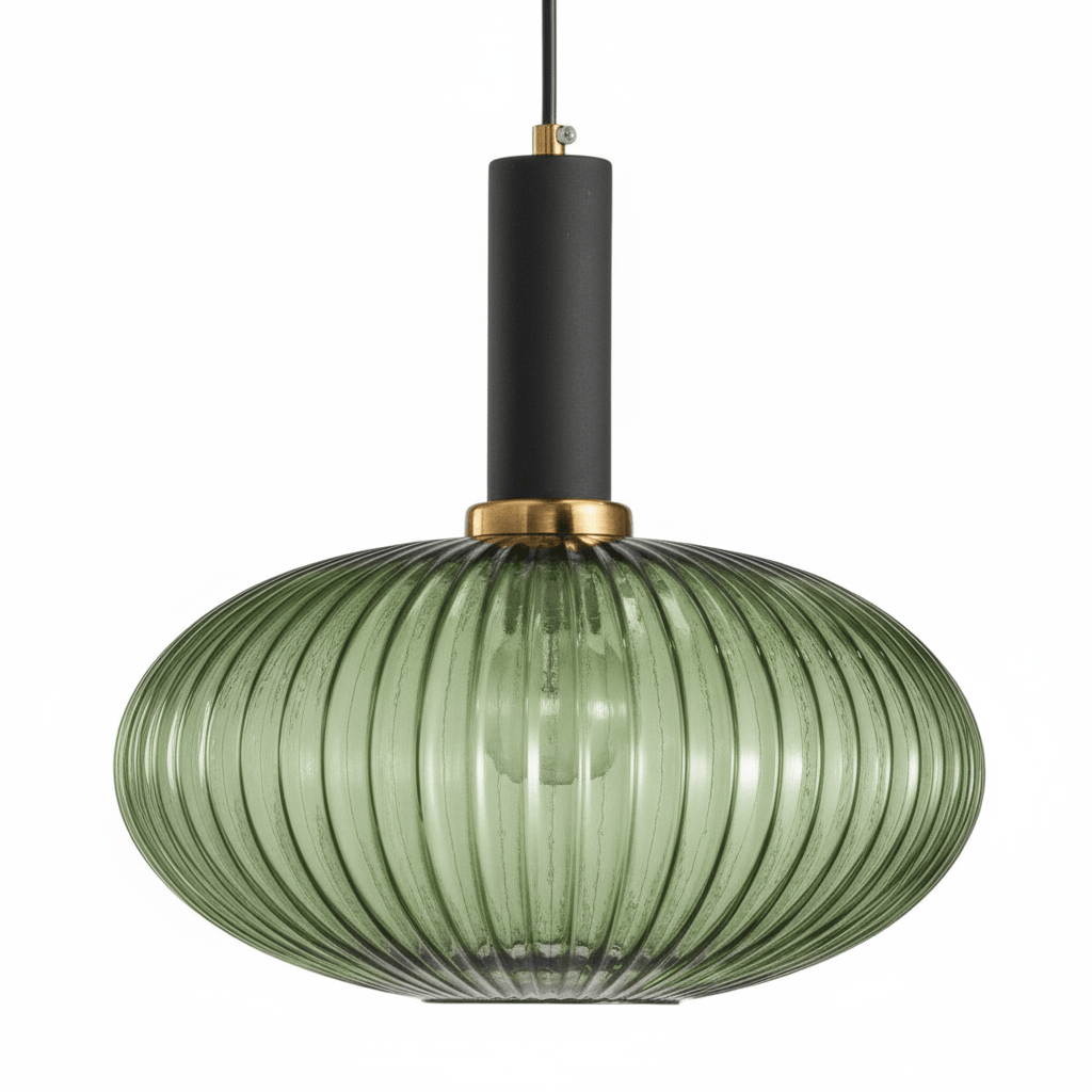 Lustre en verre vintage