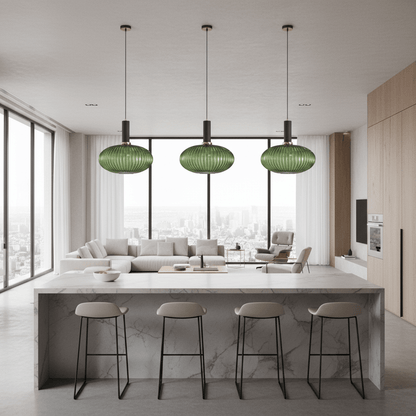 Lustre en verre vintage