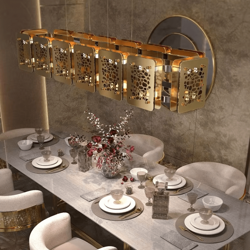 Lustre fer forgé moderne