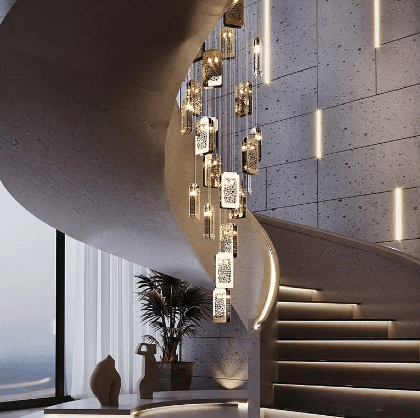 Lustre fer forgé moderne