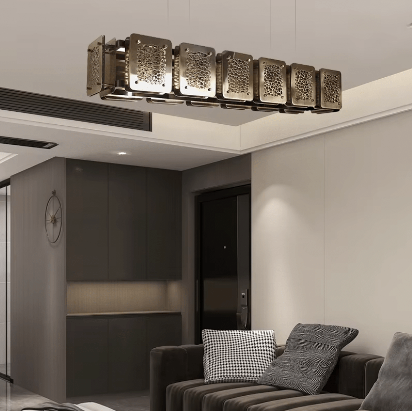 Lustre fer forgé moderne