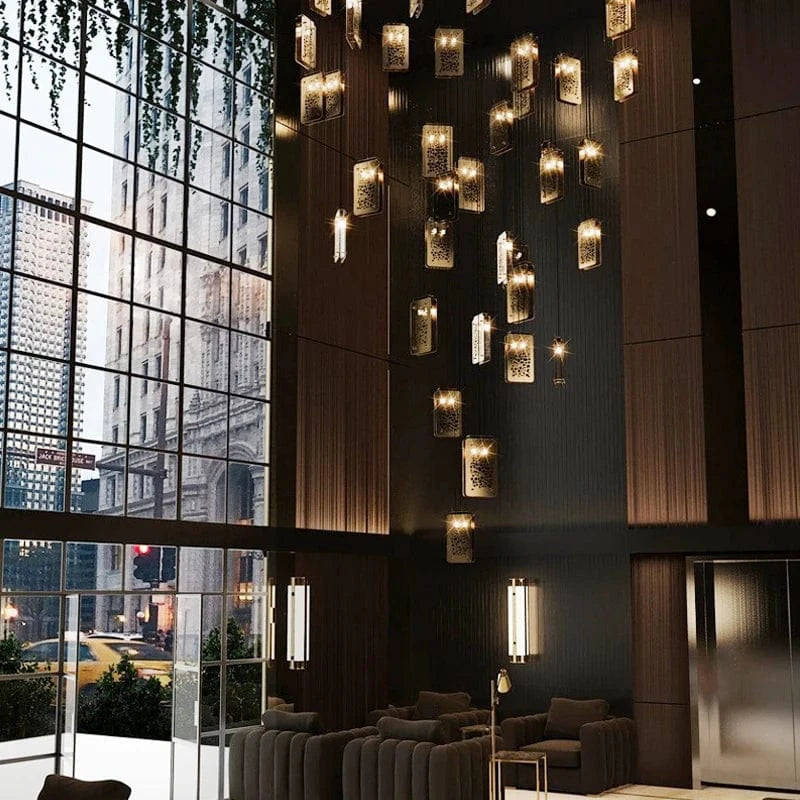 Lustre fer forgé moderne