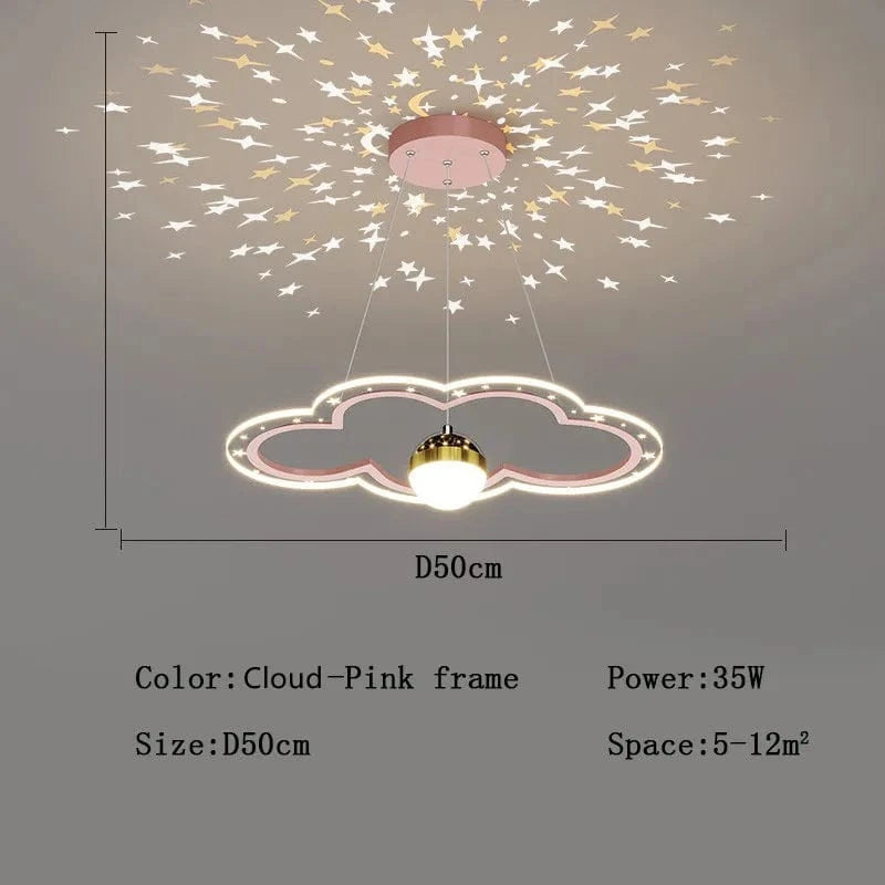 NUAGE-ROSE-DIAMÈTRE 50cm / DIMMABLE ( LUMIÈRE CHAUD FROID NEUTRE CONTRÔLE INTERRUPTEUR MURALE ) Lustre fillette