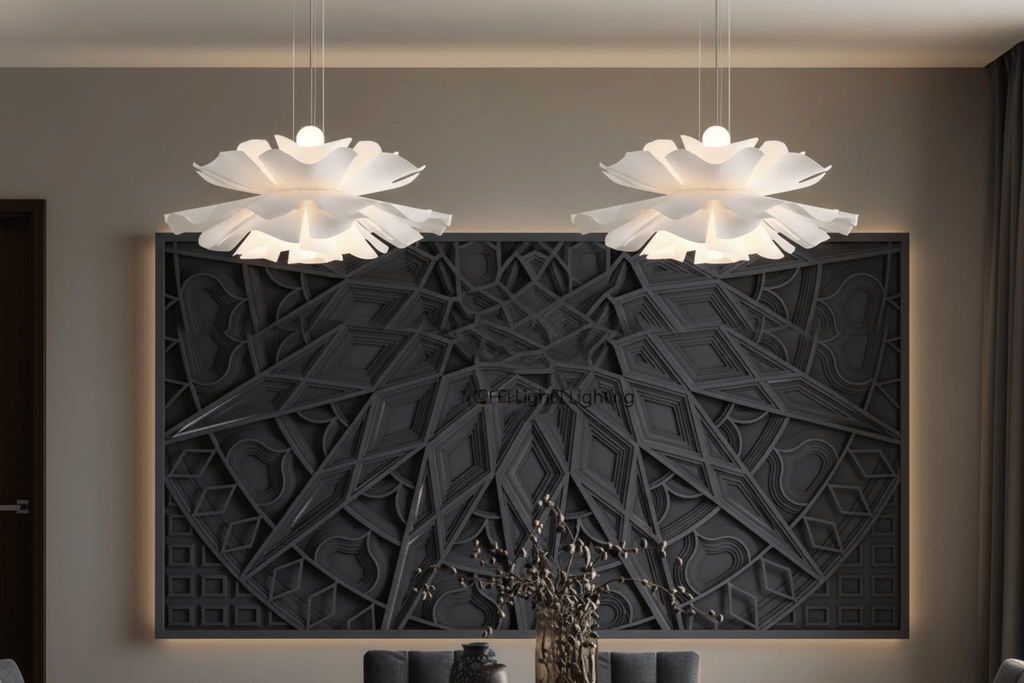 Lustre fleur blanche