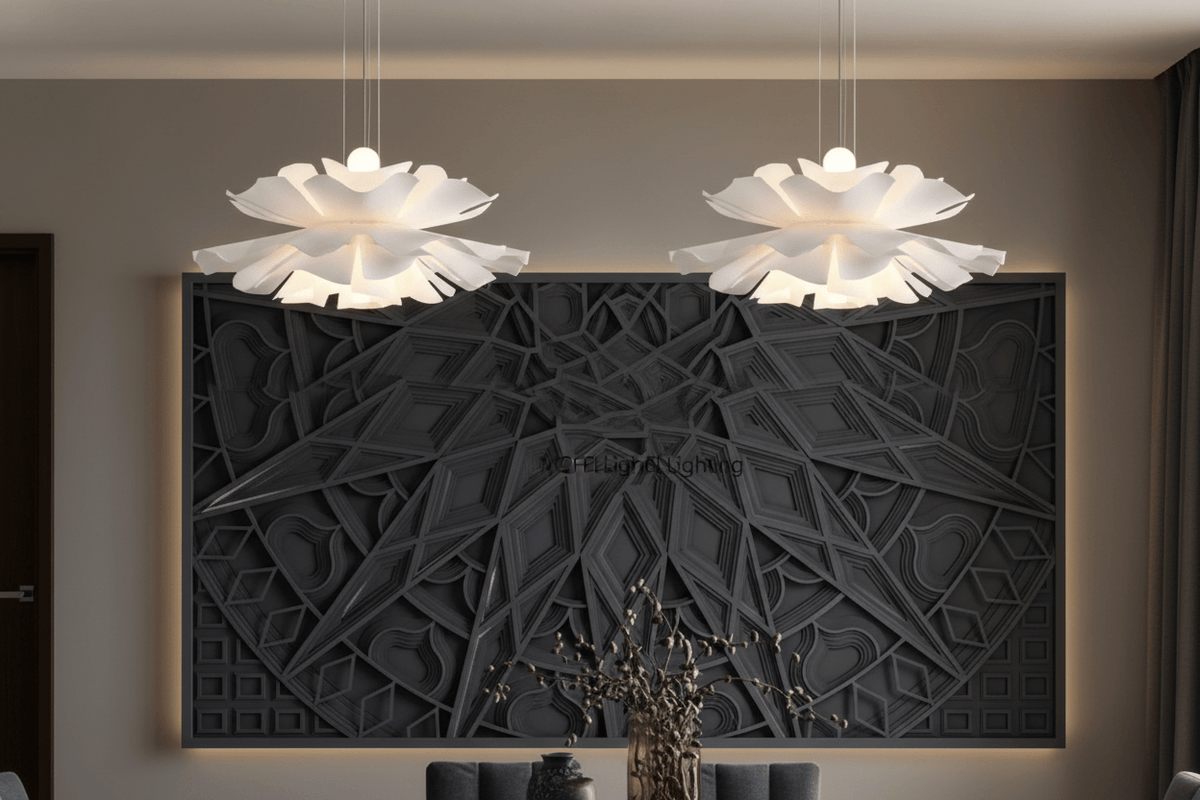 Lustre fleur blanche