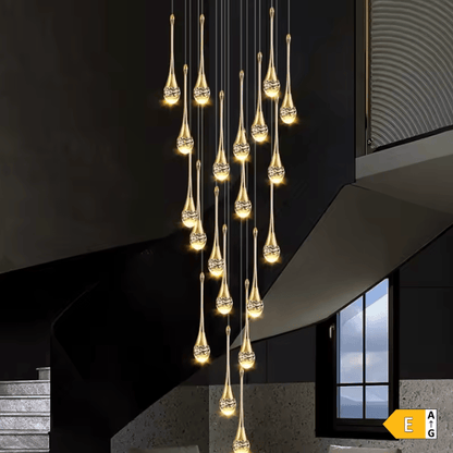 Lustre goutte d'eau cristal