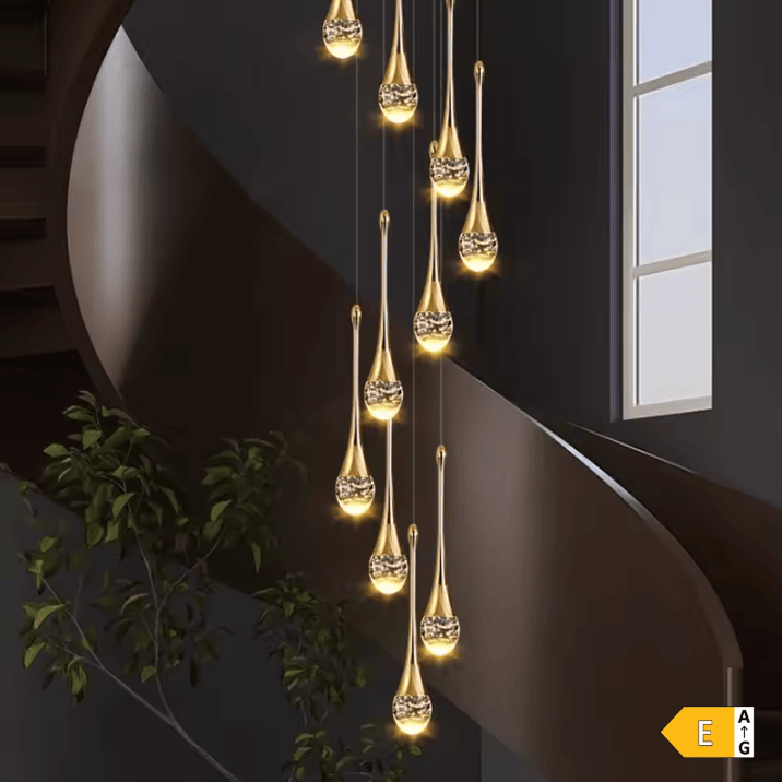 Lustre goutte d'eau cristal