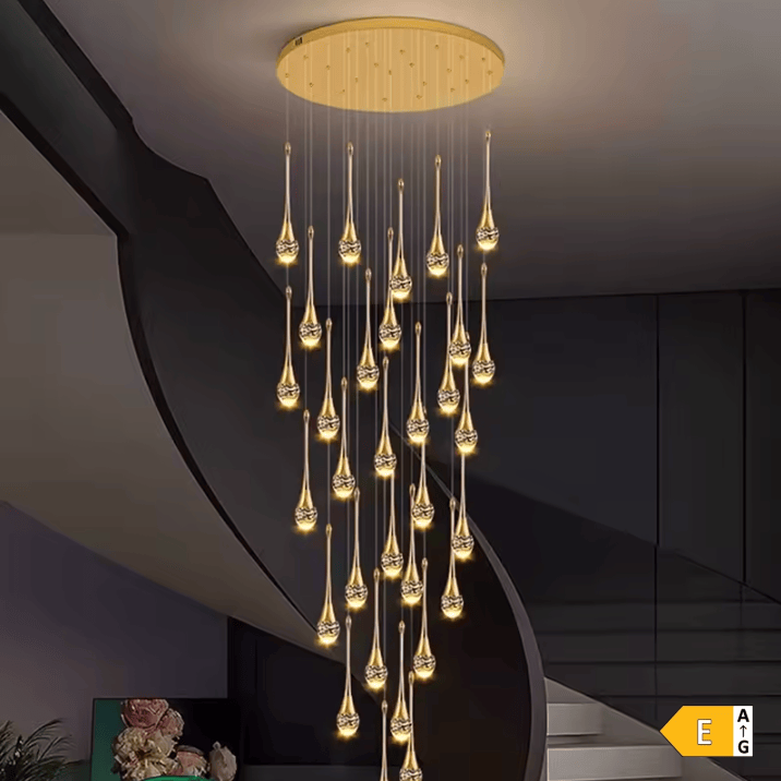 Lustre goutte d'eau cristal