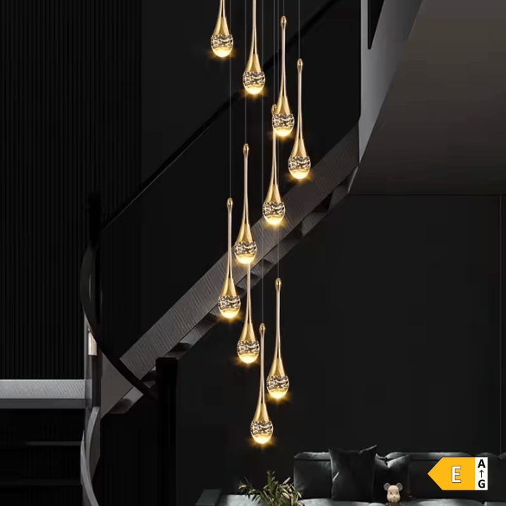 Lustre goutte d'eau cristal