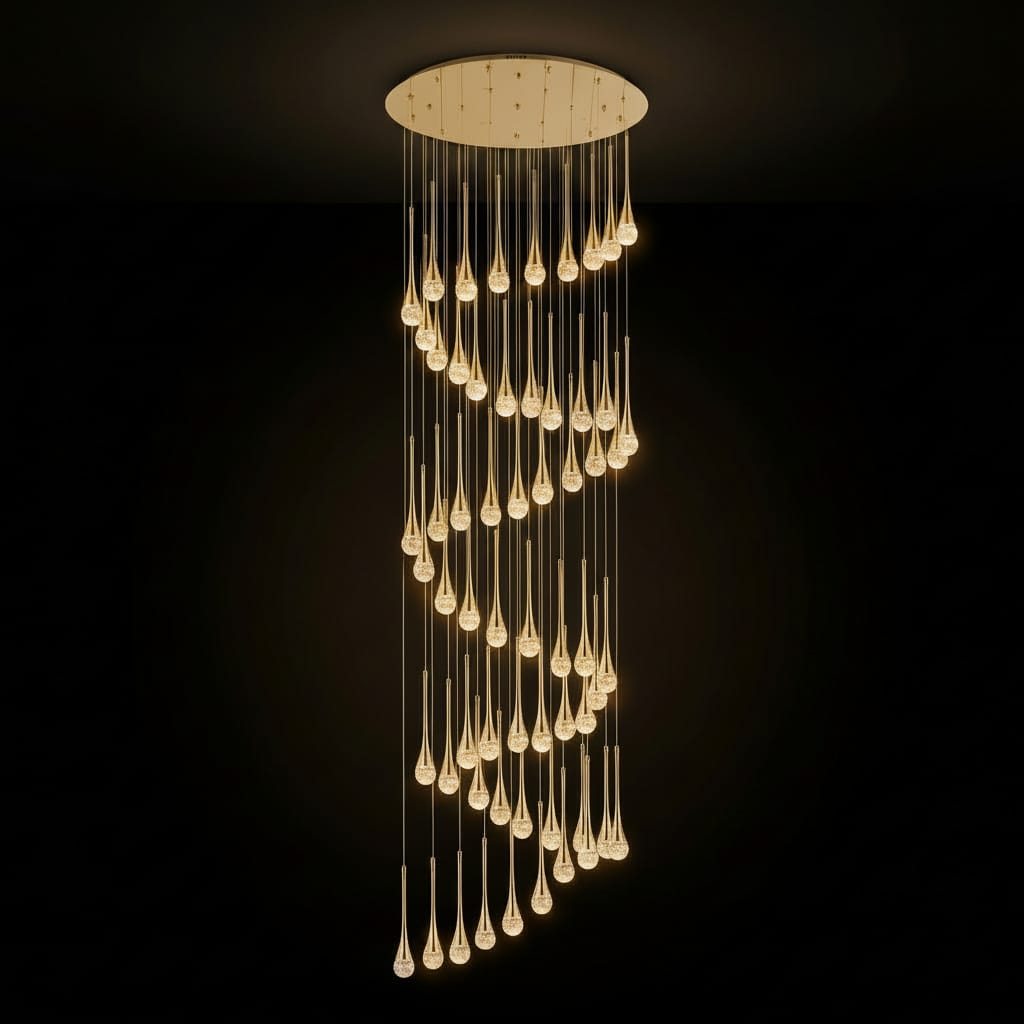 Lustre goutte d'eau cristal