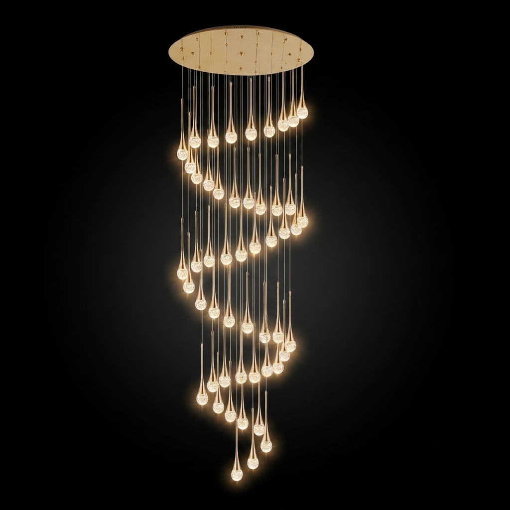 Lustre goutte d'eau cristal
