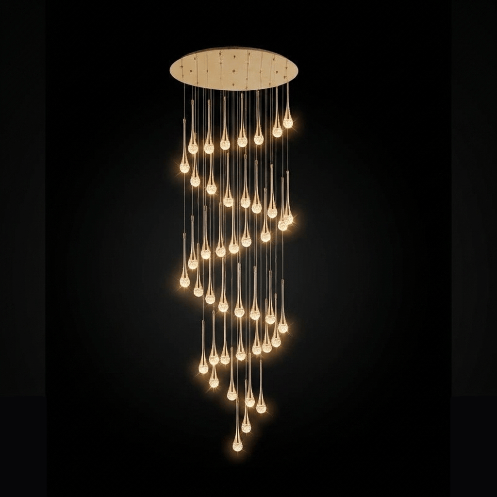 Lustre goutte d'eau cristal