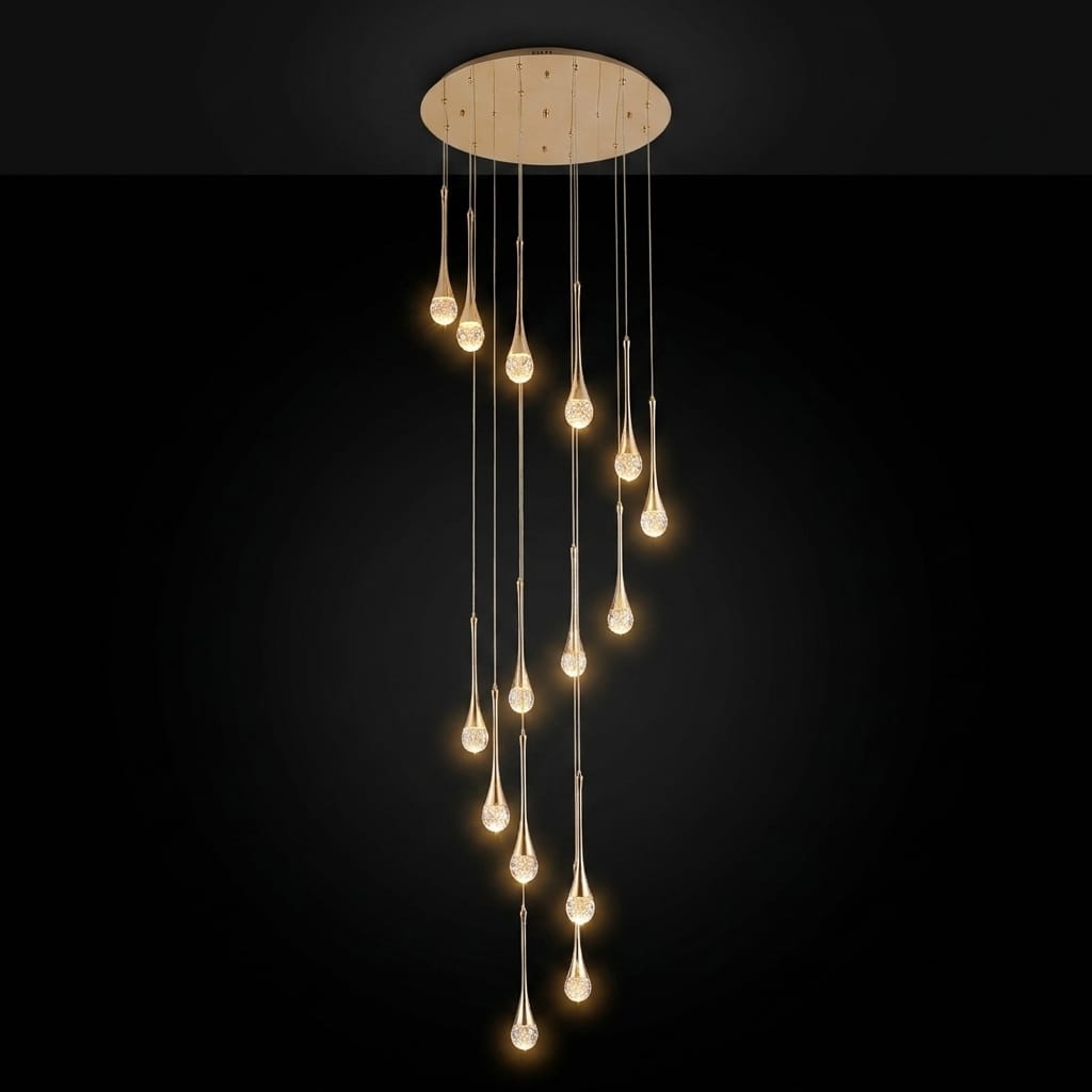 Lustre goutte d'eau cristal