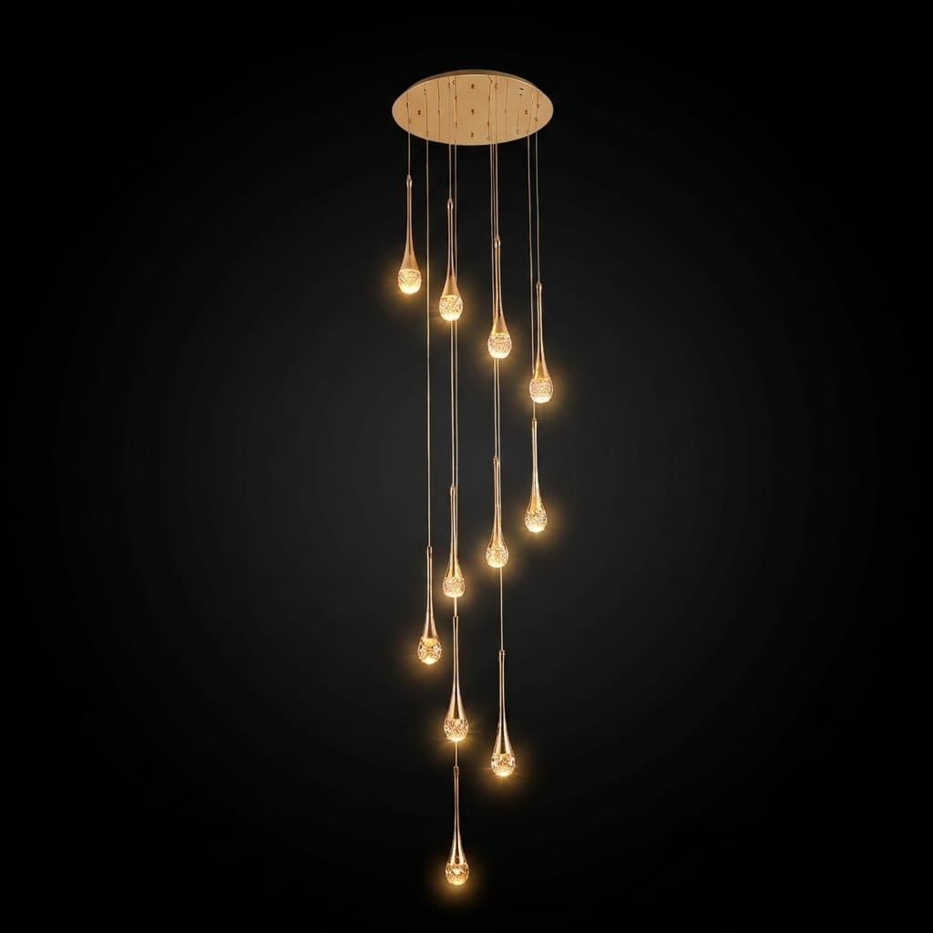 Lustre goutte d'eau cristal