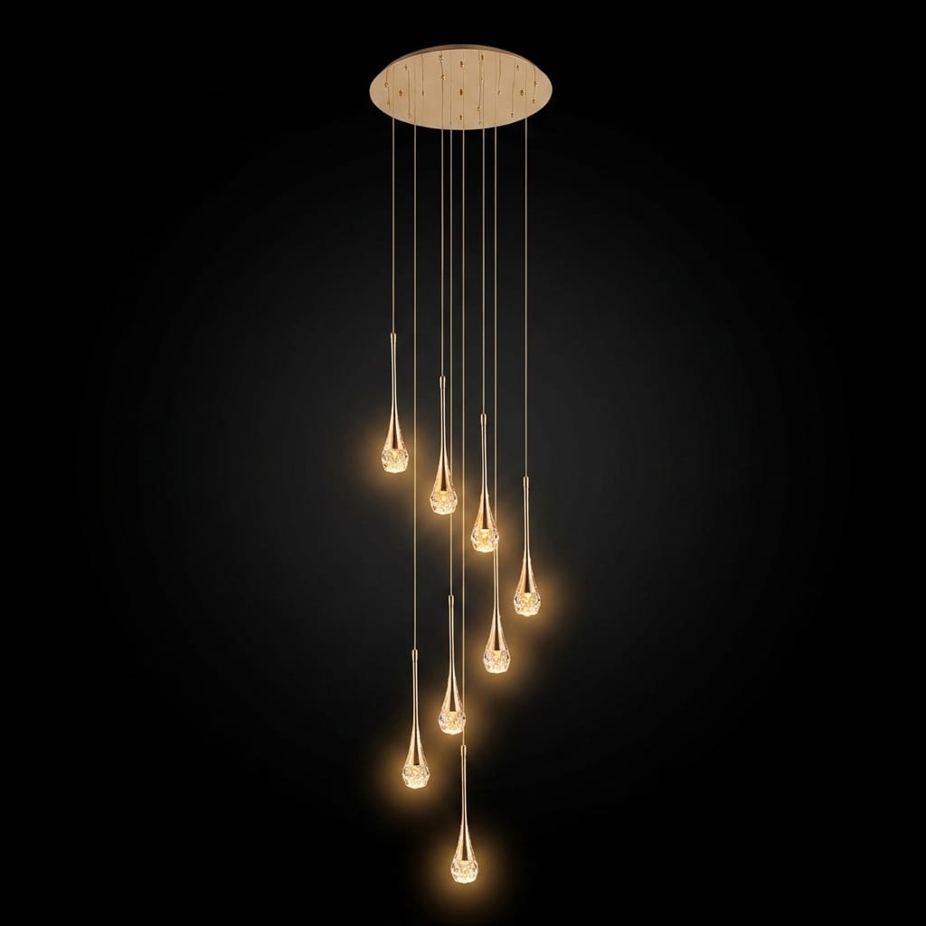 Lustre goutte d'eau cristal