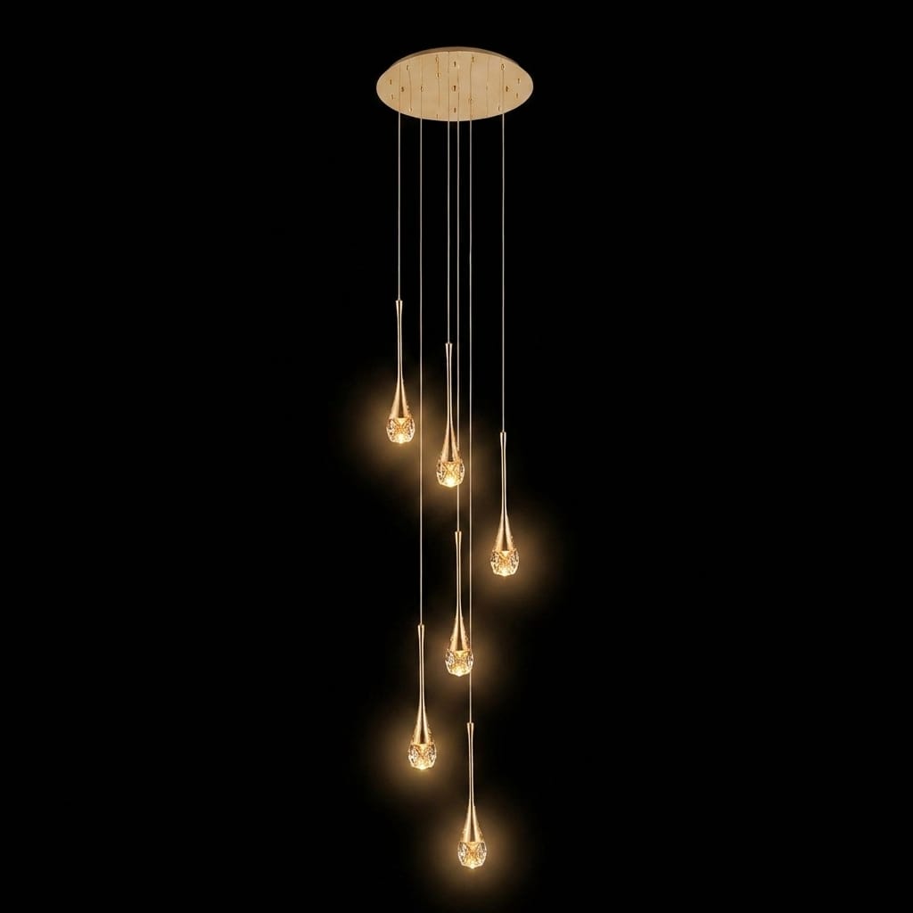 Lustre goutte d'eau cristal