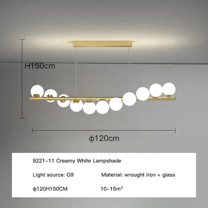 Type A-11 head-77w / Warm white 3000K Lustre led boules de verre opaline