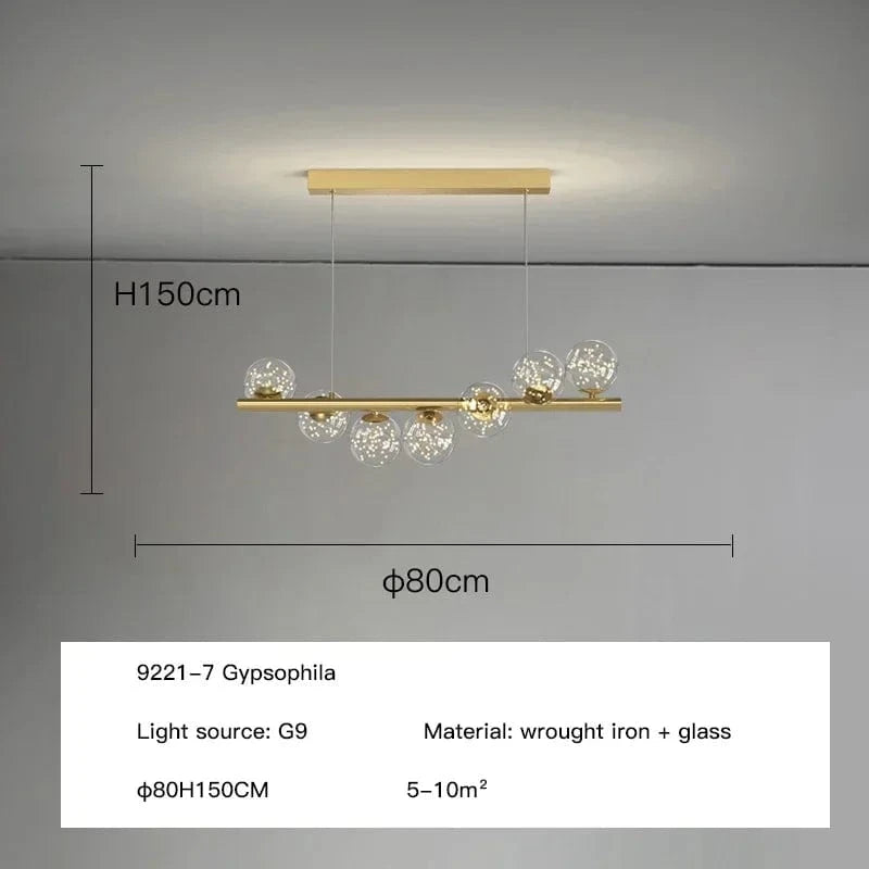 Type B-7 head-49w / Cold White 6000K Lustre led boules de verre opaline