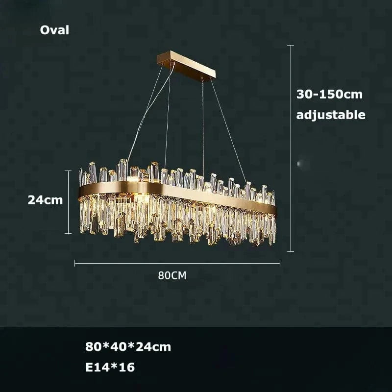 80 CM / LUMIÈRE FROIDE Lustre luxe moderne