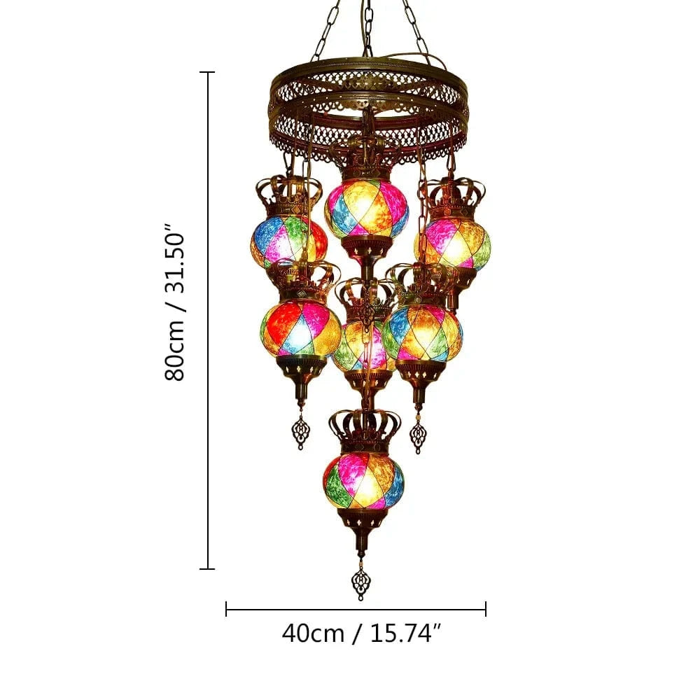 E / Cold White Lustre marocain têtes multiples