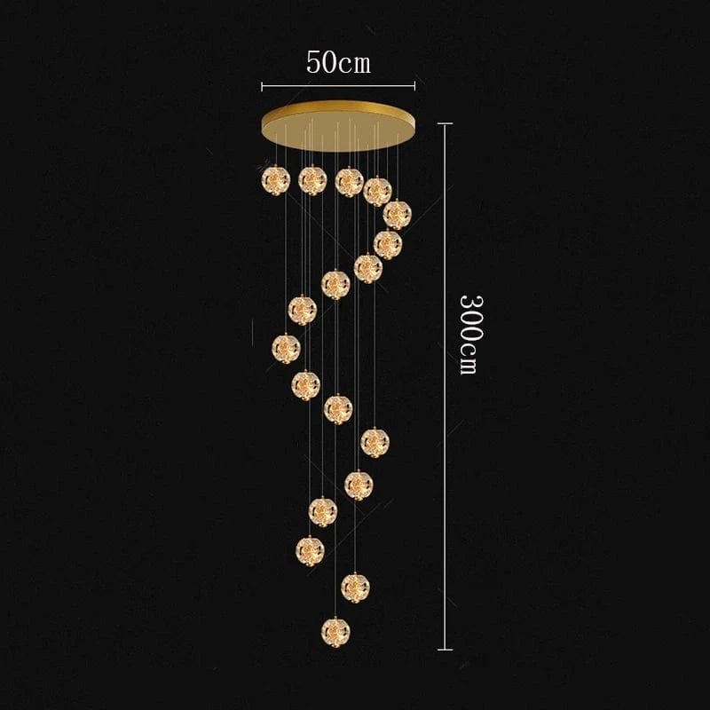 18 head / RC remote dimming Lustre plafond haut étoiles de cristal