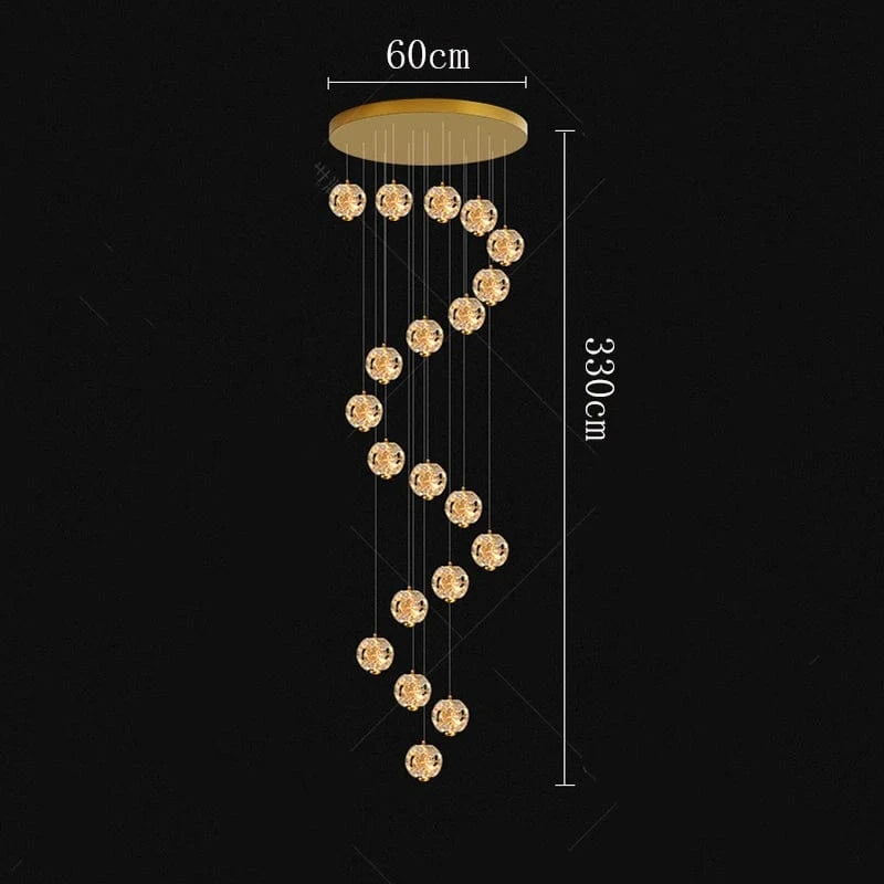 20 head / RC remote dimming Lustre plafond haut étoiles de cristal