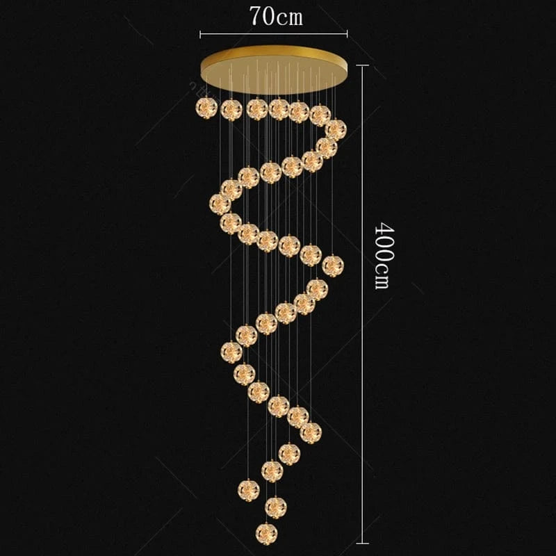 35 head / RC remote dimming Lustre plafond haut étoiles de cristal