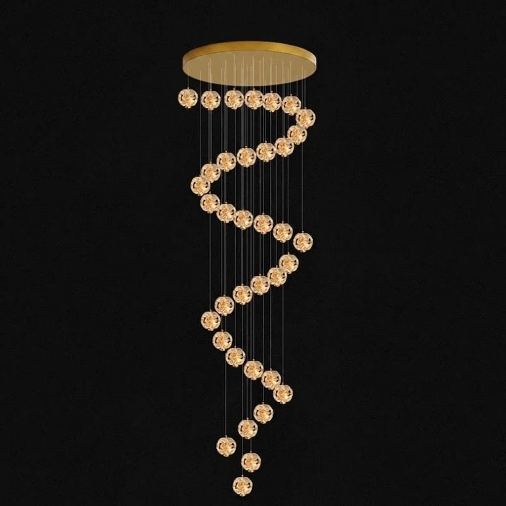 Lustre plafond haut étoiles de cristal 35 TÊTES / DIMMABLE AVEC TÉLÉCOMMANDE ET APPLICATION MOBILE
