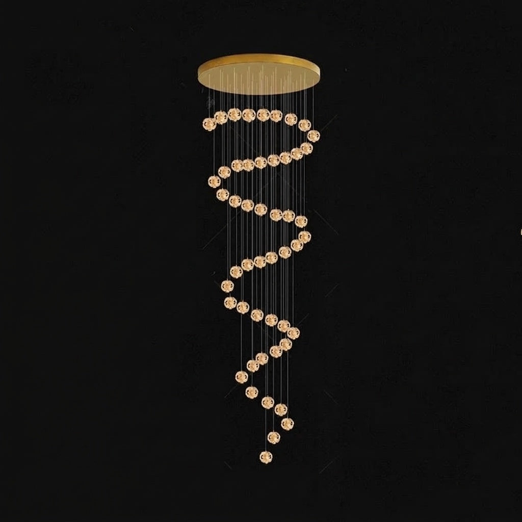 Lustre plafond haut étoiles de cristal 50 TÊTES / DIMMABLE AVEC TÉLÉCOMMANDE ET APPLICATION MOBILE