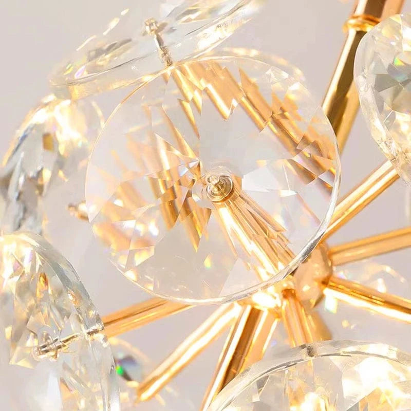 Lustre plafond haut étoiles de cristal