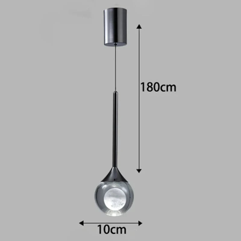 1 heads / Warm White Lustre plafond haut | Goutte d'eau en cascade