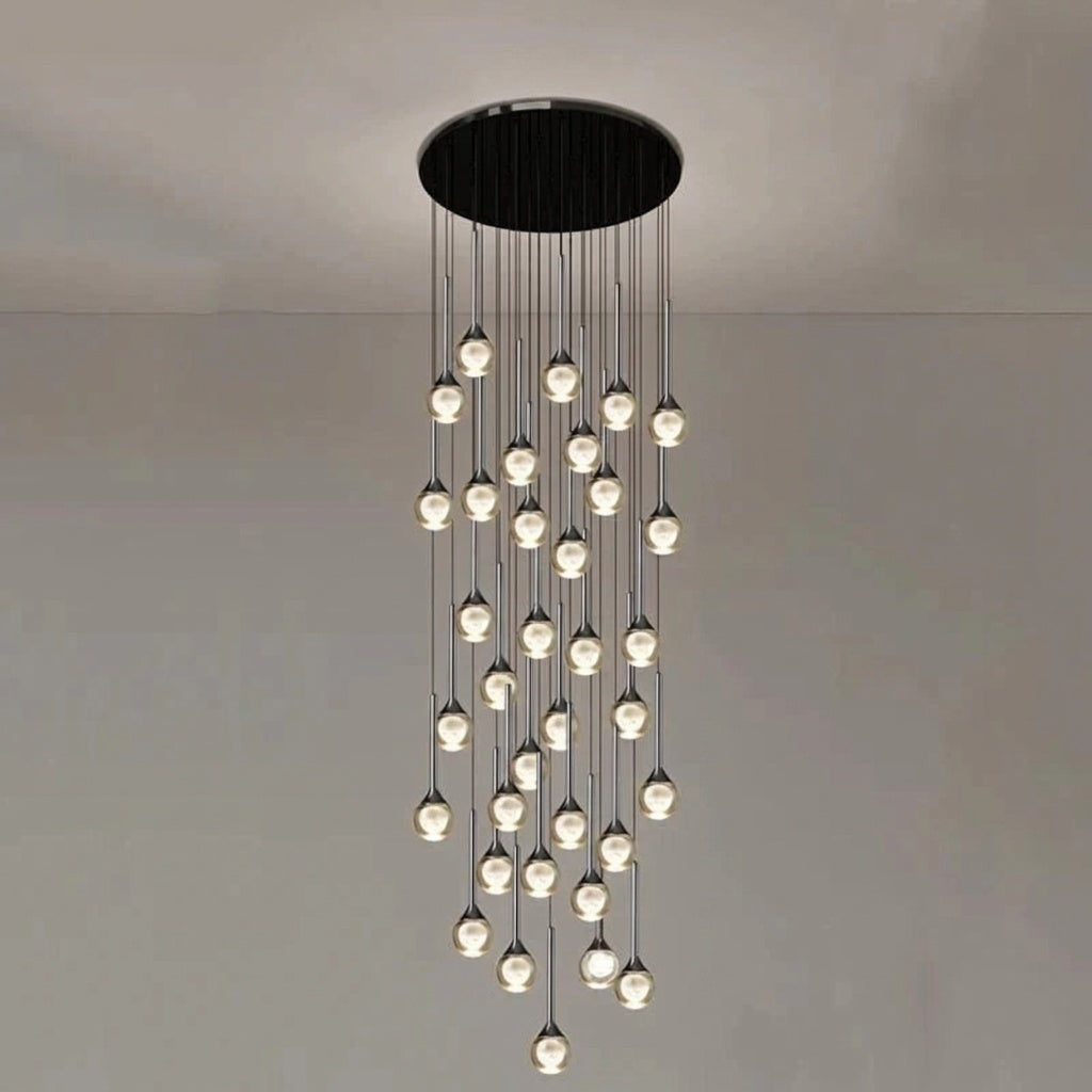 Lustre plafond haut | Goutte d'eau en cascade 35 / DIMMABLE AVEC TÉLÉCOMMANDE