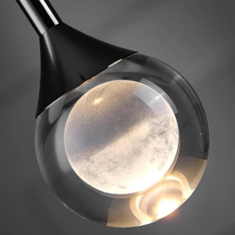 Lustre plafond haut | Goutte d'eau en cascade