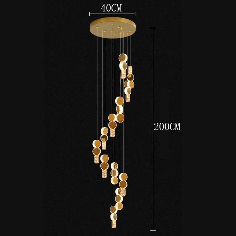 12 heads / Cold White Lustre plafond haut | Jupiter