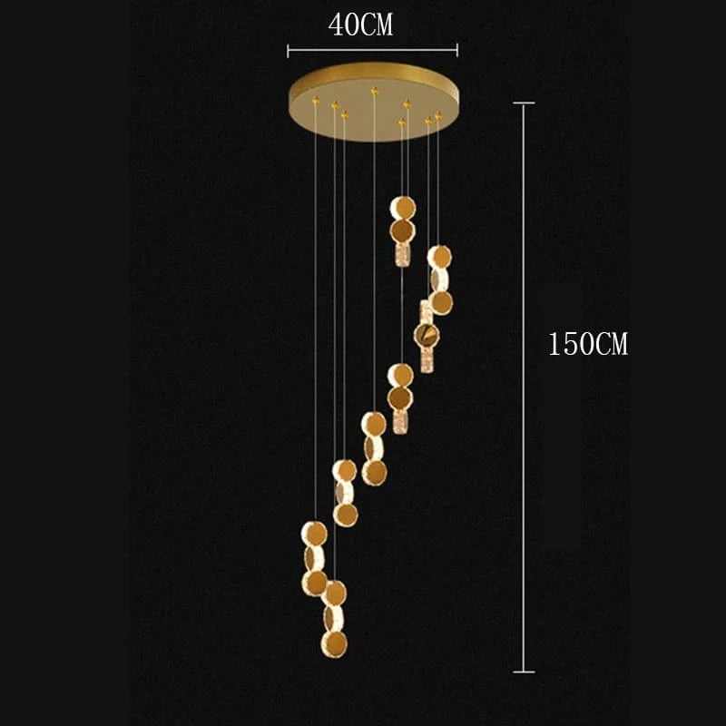 8 heads / RC remote dimming Lustre plafond haut | Jupiter