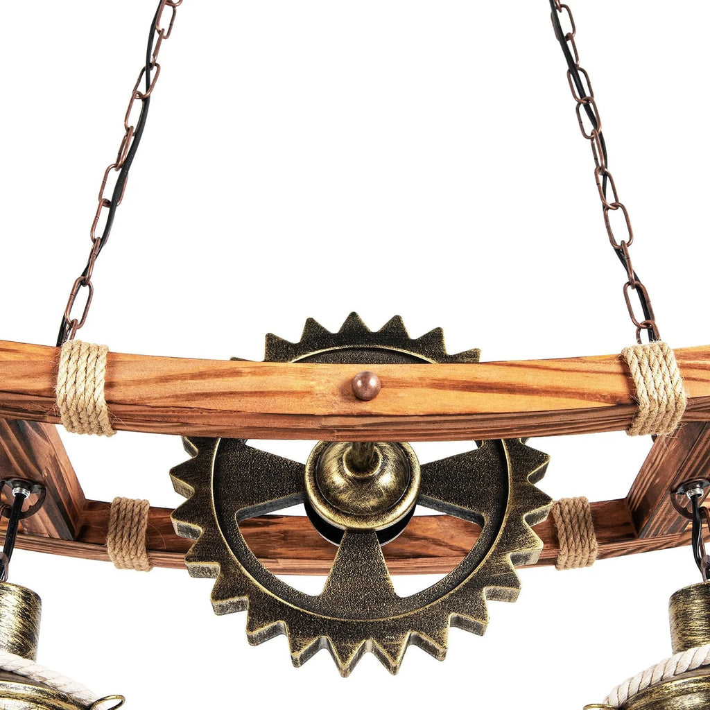 Brown / GERMANY Lustre rétro-industriel 2 têtes