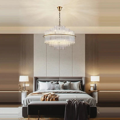 Lustre rond en cristal