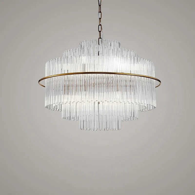 Lustre rond en cristal