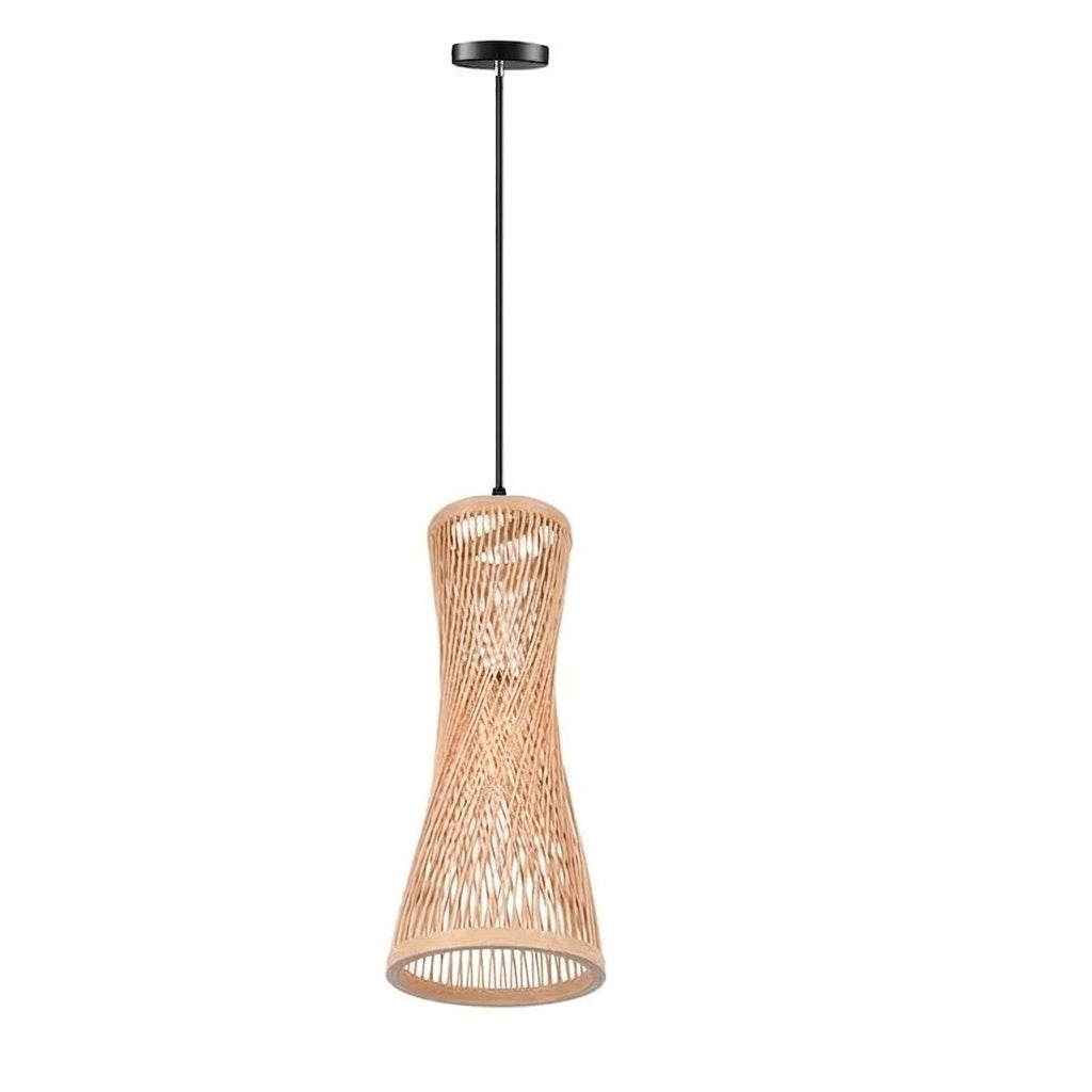 lustre rotin atmosphera Noir