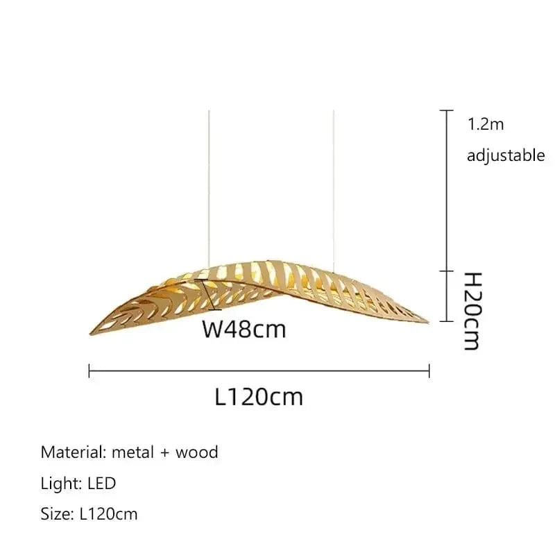 LONGUEUR 120 CM Lustre suspendu bois