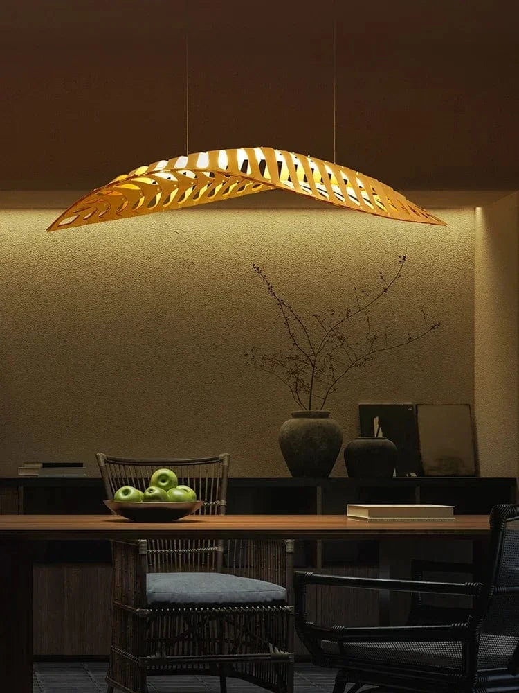 Lustre suspendu bois