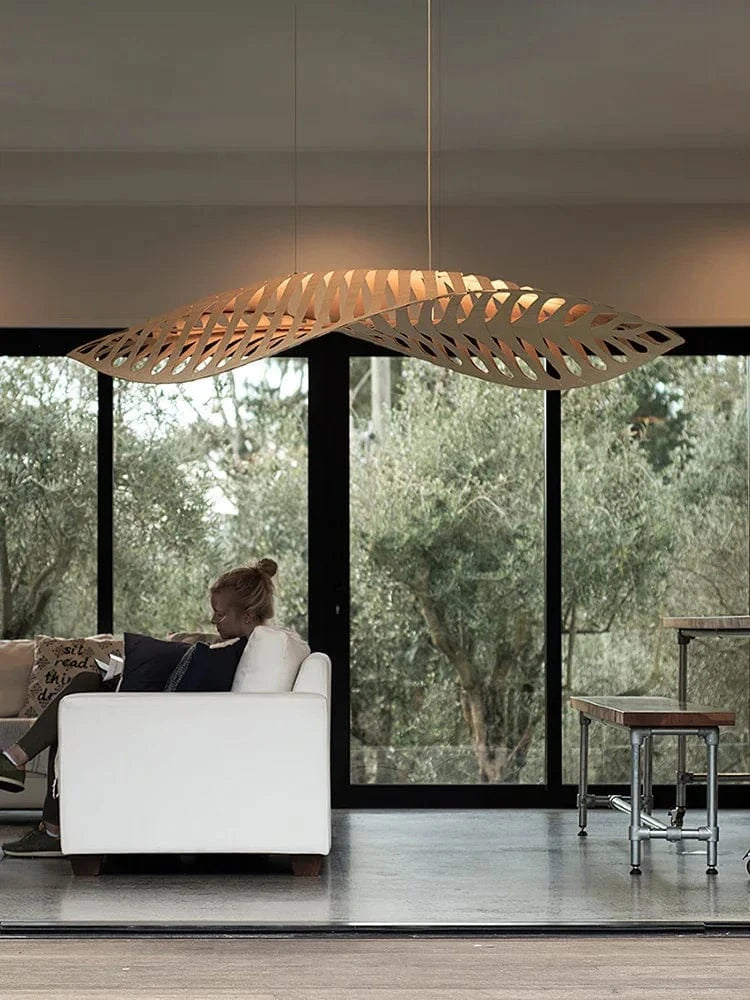 Lustre suspendu bois