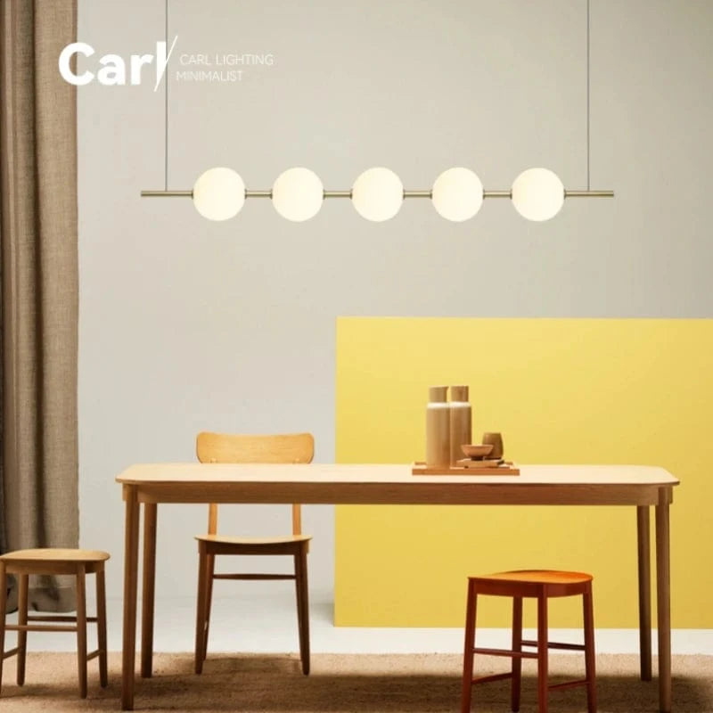 Lustre suspension barre à boules