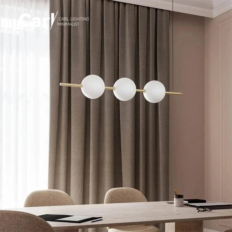 Lustre suspension barre à boules