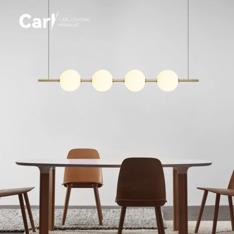 Lustre suspension barre à boules