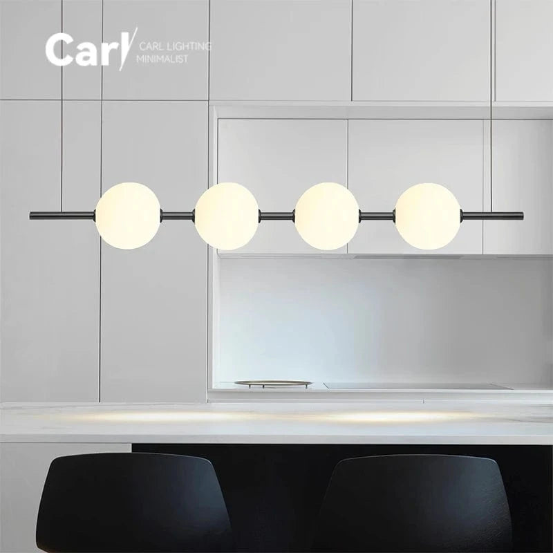 Lustre suspension barre à boules